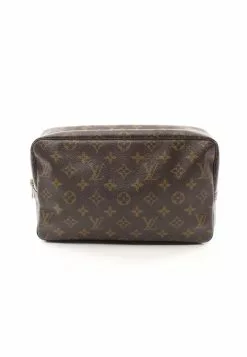 Pre-loved LOUIS VUITTON Trousse toilette28 Classic Monogram Cosmetic Pouch PVC Brown