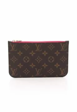 Pre-loved LOUIS VUITTON Classic Monogram Pivot peony red Small Pocket PVC Brown Neverfull PM use