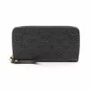 Pre-loved LOUIS VUITTON Classic Monogram empreinte embossed Black Rounded corner zipper long Genuine Leather Wallet Black -Louis Vuitton Shop louis vuitton 7133 6093146 1