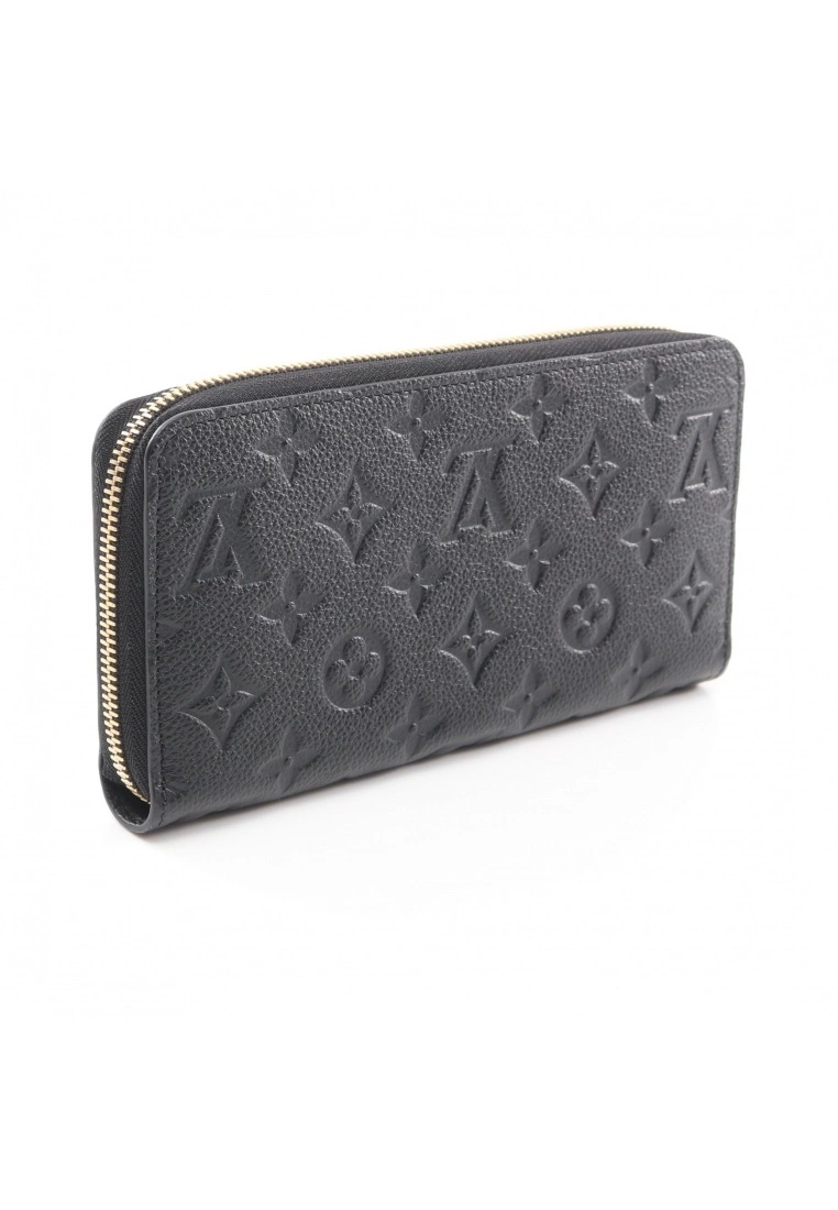 Pre-loved LOUIS VUITTON Classic Monogram empreinte embossed Black Rounded corner zipper long Genuine Leather Wallet Black 4 Pre-loved LOUIS VUITTON Classic Monogram empreinte embossed Black Rounded corner zipper long Genuine Leather Wallet Black - Image 2