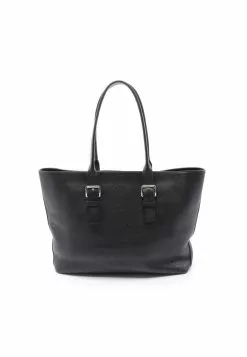 Pre-loved LOUIS VUITTON Cabas Voyage Black Shoulder Bag Genuine Leather Tote Bag Black