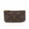 Pre-loved LOUIS VUITTON Pochette Cle Classic Monogram Coin Pouch PVC Brown With Key Ring -Louis Vuitton Shop louis vuitton 7146 8093146 1
