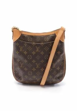 Pre-loved Odeon PM Classic Monogram Shoulder Bag PVC Genuine Leather Brown LOUIS VUITTON