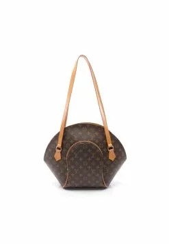 Pre-loved Ellipse shopping Classic Monogram Shoulder Bag PVC Genuine Leather Brown LOUIS VUITTON