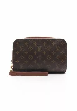 Pre-loved Orsay Classic Monogram clutch PVC Genuine Leather Brown LOUIS VUITTON