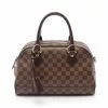 Pre-loved Duomo Black checkerboard grid Handbag PVC Genuine Leather Brown LOUIS VUITTON -Louis Vuitton Shop louis vuitton 7228 4859146 1