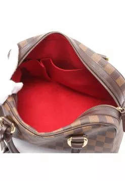 Pre-loved Duomo Black checkerboard grid Handbag PVC Genuine Leather Brown LOUIS VUITTON -Louis Vuitton Shop louis vuitton 7228 4859146 3