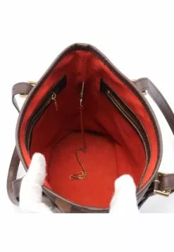 Pre-loved Malle Black checkerboard grid Shoulder Bag Tote Bag PVC Genuine Leather Brown LOUIS VUITTON -Louis Vuitton Shop louis vuitton 7229 2859146 3