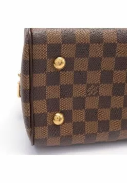 Pre-loved Duomo Black checkerboard grid Handbag PVC Genuine Leather Brown LOUIS VUITTON -Louis Vuitton Shop louis vuitton 7229 4859146 7