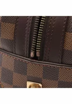 Pre-loved Duomo Black checkerboard grid Handbag PVC Genuine Leather Brown LOUIS VUITTON -Louis Vuitton Shop louis vuitton 7229 4859146 8