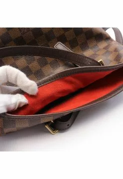 Pre-loved Malle Black checkerboard grid Shoulder Bag Tote Bag PVC Genuine Leather Brown LOUIS VUITTON -Louis Vuitton Shop louis vuitton 7230 2859146 5