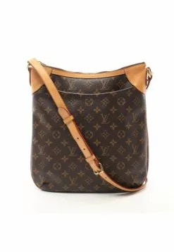 Pre-loved Odeon MM Classic Monogram Shoulder Bag PVC Genuine Leather Brown LOUIS VUITTON