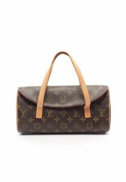 Pre-loved Sonatine Classic Monogram Handbag PVC Genuine Leather Brown LOUIS VUITTON