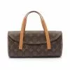 Pre-loved Sonatine Classic Monogram Handbag PVC Genuine Leather Brown LOUIS VUITTON