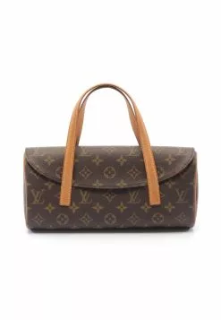 Pre-loved Sonatine Classic Monogram Handbag PVC Genuine Leather Brown LOUIS VUITTON