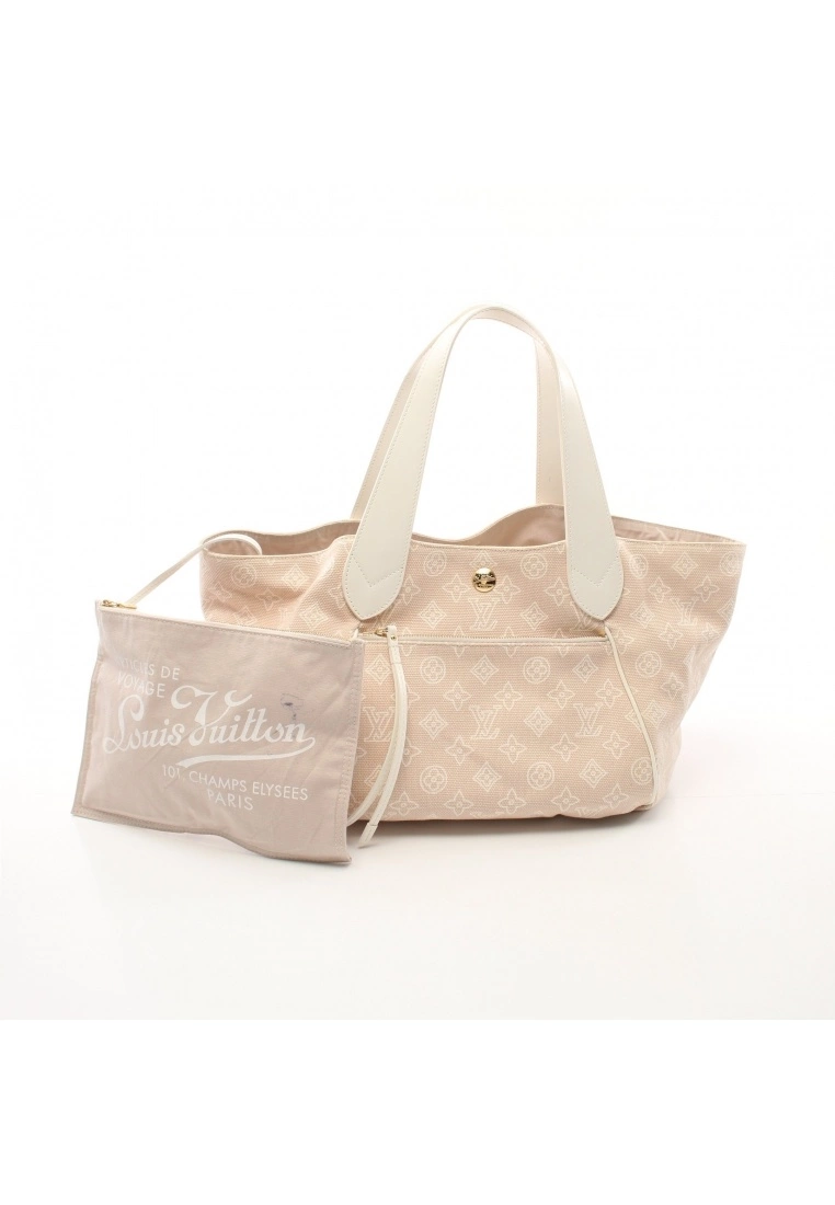 Pre-loved Kabipanema PM Beach Series Sable Canvas Handbag Tote Bag Genuine Leather Beige white Attached small bag LOUIS VUITTON 3 Pre-loved Kabipanema PM Beach Series Sable Canvas Handbag Tote Bag Genuine Leather Beige white Attached small bag LOUIS VUITTON