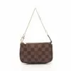 Pre-loved Mini Pochette Accessoires Black checkerboard grid Chain Handbag PVC Genuine Leather Brown LOUIS VUITTON 2 Pre-loved Mini Pochette Accessoires Black checkerboard grid Chain Handbag PVC Genuine Leather Brown LOUIS VUITTON -Louis Vuitton Shop louis vuitton 7322 5952146 1