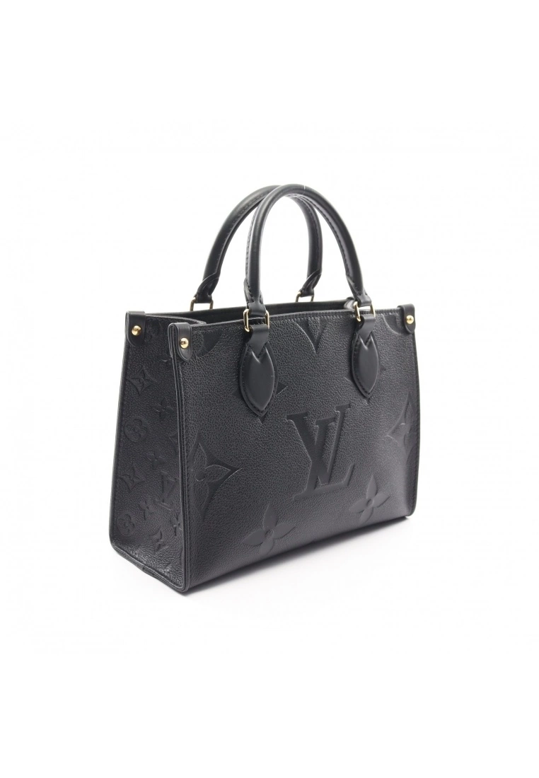 Pre-loved OnTheGo PM Classic Monogram empreinte embossed Black Genuine Leather Handbag Black 2 Way Style LOUIS VUITTON 6 Pre-loved OnTheGo PM Classic Monogram empreinte embossed Black Genuine Leather Handbag Black 2 Way Style LOUIS VUITTON - Image 4