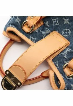 Pre-loved Pleaty Classic Monogram Handbag Denim Genuine Leather Blue LOUIS VUITTON -Louis Vuitton Shop louis vuitton 7327 6952146 7
