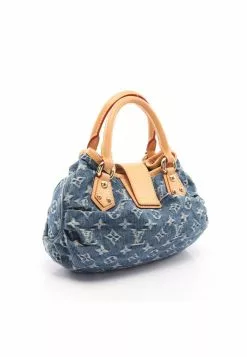 Pre-loved Pleaty Classic Monogram Handbag Denim Genuine Leather Blue LOUIS VUITTON -Louis Vuitton Shop louis vuitton 7327 6952146 8