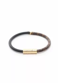 Pre-loved Daily Confidential Classic Monogram Bracelet PVC Genuine Leather Brown Black Gold LOUIS VUITTON -Louis Vuitton Shop louis vuitton 7329 1272146 5