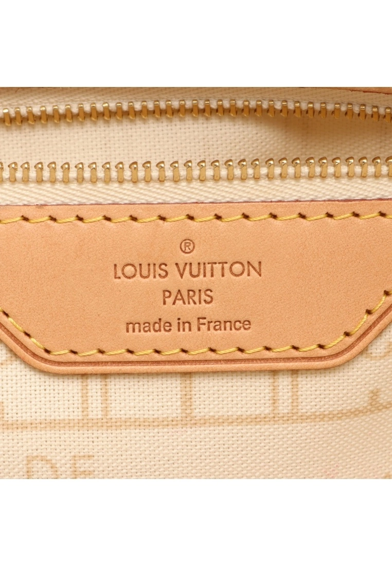 Pre-loved Neverfull PM white checkered Handbag Tote Bag PVC Genuine Leather white LOUIS VUITTON 6 Pre-loved Neverfull PM white checkered Handbag Tote Bag PVC Genuine Leather white LOUIS VUITTON - Image 4