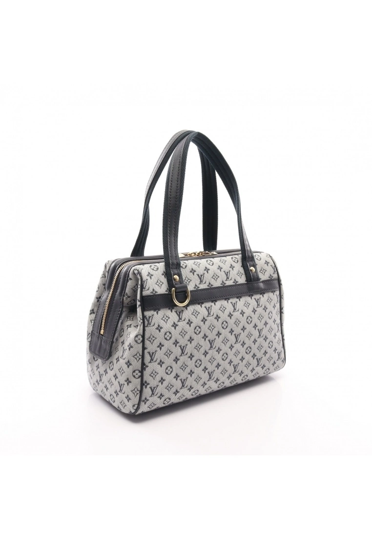 Pre-loved Josephine PM Classic Monogram Mini Blue Canvas Handbag Genuine Leather light grey Navy LOUIS VUITTON 8 Pre-loved Josephine PM Classic Monogram Mini Blue Canvas Handbag Genuine Leather light grey Navy LOUIS VUITTON - Image 6