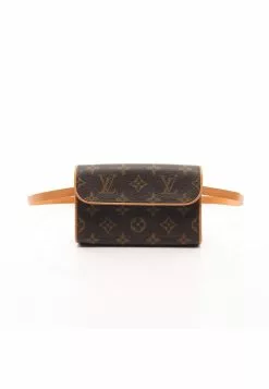 Pre-loved PochetteFlorentine Classic Monogram handcarry bag belt bag PVC Genuine Leather Brown Belt (single) LOUIS VUITTON