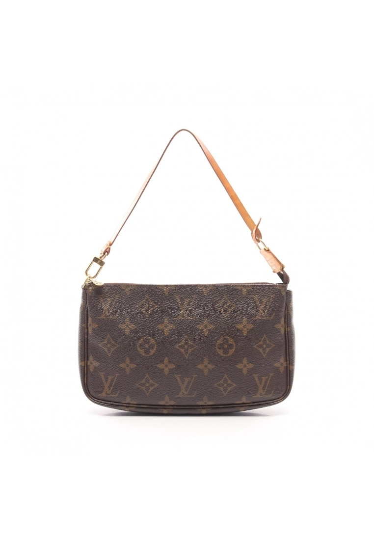 Pre-loved Pochette Accessoires Classic Monogram Handbag PVC Genuine Leather Brown LOUIS VUITTON 3 Pre-loved Pochette Accessoires Classic Monogram Handbag PVC Genuine Leather Brown LOUIS VUITTON