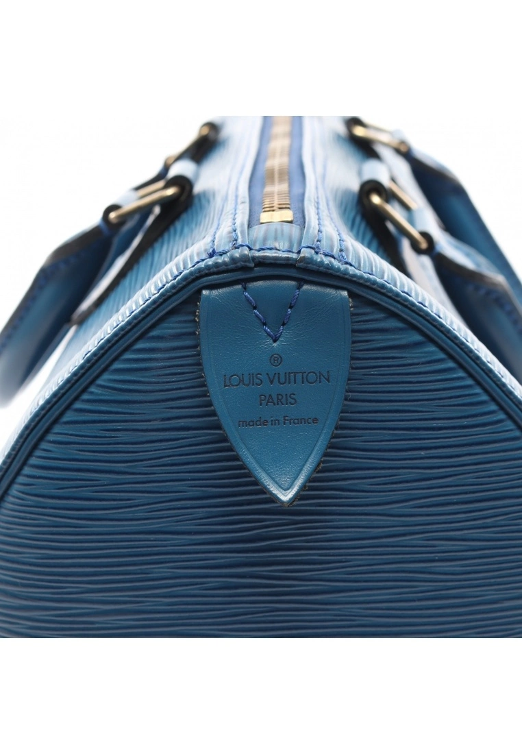 Pre-loved Speedy25 Waved Pattern toledo blue Genuine Leather Handbag Blue LOUIS VUITTON 8 Pre-loved Speedy25 Waved Pattern toledo blue Genuine Leather Handbag Blue LOUIS VUITTON - Image 6