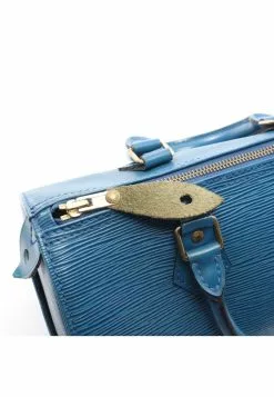 Pre-loved Speedy25 Waved Pattern toledo blue Genuine Leather Handbag Blue LOUIS VUITTON 16 Pre-loved Speedy25 Waved Pattern toledo blue Genuine Leather Handbag Blue LOUIS VUITTON -Louis Vuitton Shop louis vuitton 7353 0562146 7