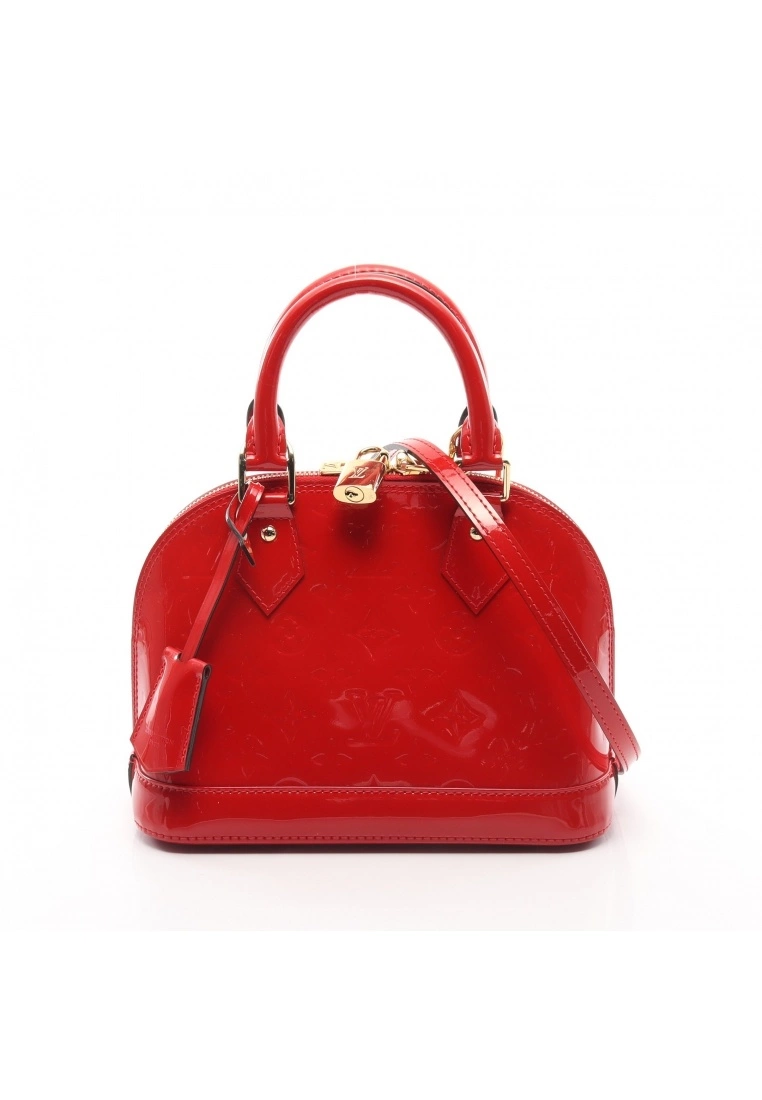 Pre-loved AlmaBB Classic Monogram Patent leather Cherry Red Genuine Leather Handbag Red 2 Way Style LOUIS VUITTON 3 Pre-loved AlmaBB Classic Monogram Patent leather Cherry Red Genuine Leather Handbag Red 2 Way Style LOUIS VUITTON