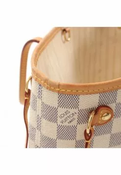 Pre-loved Neverfull PM white checkered Handbag Tote Bag PVC Genuine Leather white LOUIS VUITTON -Louis Vuitton Shop louis vuitton 7354 3862146 6