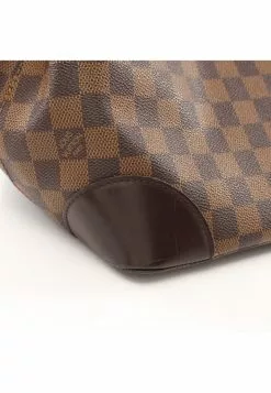 Pre-loved Hampstead PM Black checkerboard grid Handbag Tote Bag PVC Genuine Leather Brown LOUIS VUITTON -Louis Vuitton Shop louis vuitton 7356 9072146 3