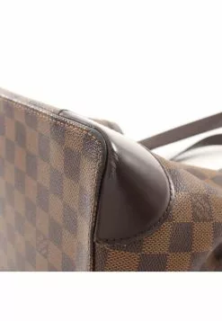 Pre-loved Hampstead PM Black checkerboard grid Handbag Tote Bag PVC Genuine Leather Brown LOUIS VUITTON -Louis Vuitton Shop louis vuitton 7357 9072146 7