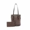 Pre-loved Malle Black checkerboard grid Shoulder Bag Tote Bag PVC Genuine Leather Brown LOUIS VUITTON -Louis Vuitton Shop louis vuitton 7358 3662146 1