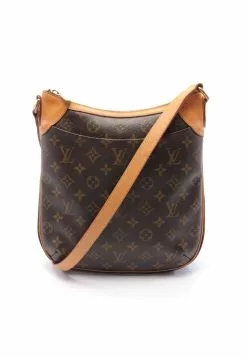 Pre-loved Odeon PM Classic Monogram Shoulder Bag PVC Genuine Leather Brown LOUIS VUITTON