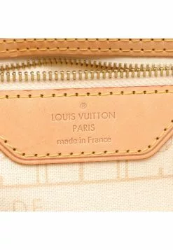 Pre-loved Neverfull PM white checkered Handbag Tote Bag PVC Genuine Leather white LOUIS VUITTON -Louis Vuitton Shop louis vuitton 7366 1172146 4