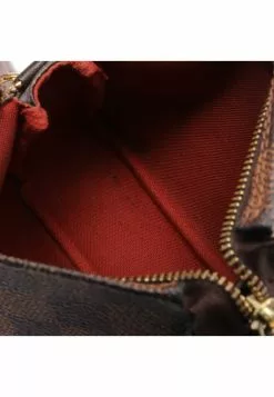 Pre-loved Trousse Make Up Black checkerboard grid Handbag PVC Genuine Leather Brown LOUIS VUITTON -Louis Vuitton Shop louis vuitton 7369 4562146 4