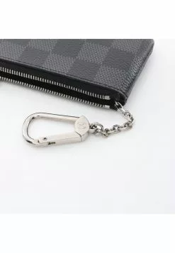 Pre-loved Pochette Cley Ink and black checkerboard grid Coin Pouch PVC Genuine Leather Black With Key Ring LOUIS VUITTON -Louis Vuitton Shop louis vuitton 7372 1662146 6