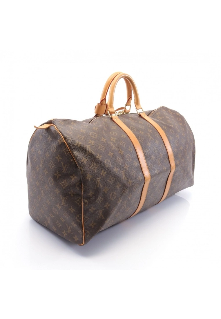 Pre-loved Keepall55 Classic Monogram Duffle Bag PVC Genuine Leather Brown LOUIS VUITTON 9 Pre-loved Keepall55 Classic Monogram Duffle Bag PVC Genuine Leather Brown LOUIS VUITTON - Image 7