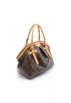 Pre-loved Tivoli GM Classic Monogram Handbag PVC Genuine Leather Brown LOUIS VUITTON