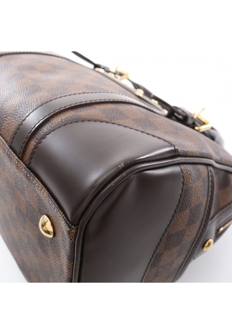 Pre-loved Berkeley Black checkerboard grid Handbag PVC Genuine Leather Brown LOUIS VUITTON 9 Pre-loved Berkeley Black checkerboard grid Handbag PVC Genuine Leather Brown LOUIS VUITTON - Image 7