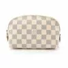 Pre-loved Pochette Cosmetic Pouch white checkered Small Pocket PVC Genuine Leather white LOUIS VUITTON -Louis Vuitton Shop louis vuitton 7399 2562146 1
