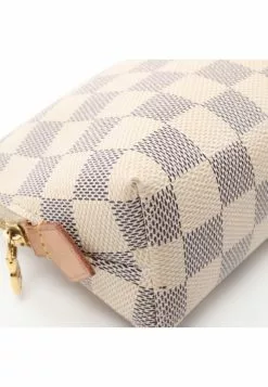 Pre-loved Pochette Cosmetic Pouch white checkered Small Pocket PVC Genuine Leather white LOUIS VUITTON -Louis Vuitton Shop louis vuitton 7399 2562146 3