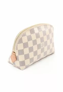 Pre-loved Pochette Cosmetic Pouch white checkered Small Pocket PVC Genuine Leather white LOUIS VUITTON -Louis Vuitton Shop louis vuitton 7400 2562146 6