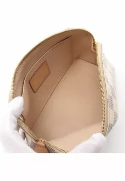 Pre-loved Pochette Cosmetic Pouch white checkered Small Pocket PVC Genuine Leather white LOUIS VUITTON -Louis Vuitton Shop louis vuitton 7400 2562146 7