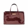 Pre-loved Wilshire PM Classic Monogram Patent leather dark purple red Genuine Leather Handbag dark purple LOUIS VUITTON
