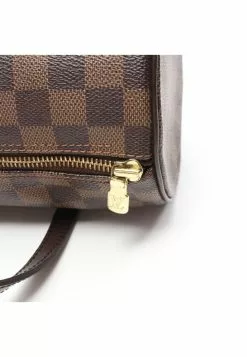 Pre-loved Papillon26 Black checkerboard grid Handbag PVC Genuine Leather Brown LOUIS VUITTON -Louis Vuitton Shop louis vuitton 7403 4072146 3
