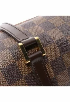 Pre-loved Papillon26 Black checkerboard grid Handbag PVC Genuine Leather Brown LOUIS VUITTON -Louis Vuitton Shop louis vuitton 7403 4072146 5